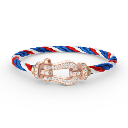 [LORA]FORCE LARGE HORSESHOE FULL DIAMOND BRACELET ROSE GOLD