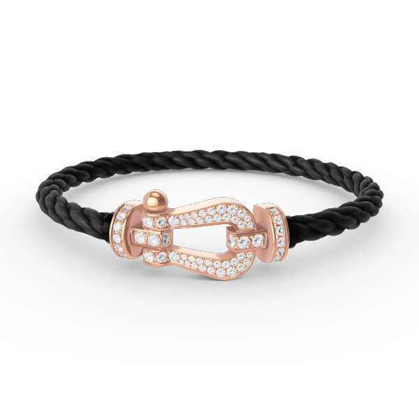 [LORA]FORCE LARGE HORSESHOE FULL DIAMOND BRACELET ROSE GOLD