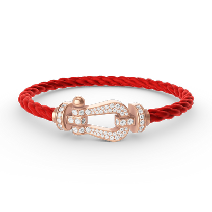 [LORA]FORCE LARGE HORSESHOE FULL DIAMOND BRACELET ROSE GOLD
