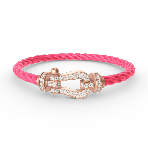 [LORA]FORCE LARGE HORSESHOE FULL DIAMOND BRACELET ROSE GOLD
