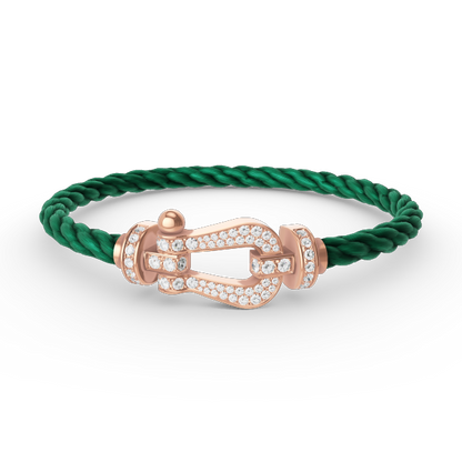 [LORA]FORCE LARGE HORSESHOE FULL DIAMOND BRACELET ROSE GOLD