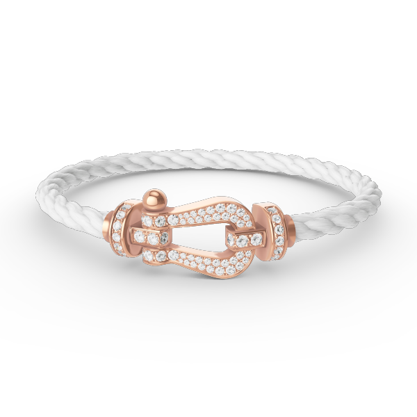 [LORA]FORCE LARGE HORSESHOE FULL DIAMOND BRACELET ROSE GOLD