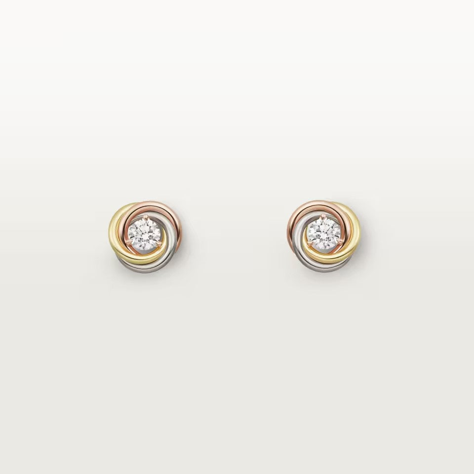 [LORA] TRINITY STUD DIAMOND EARRINGS