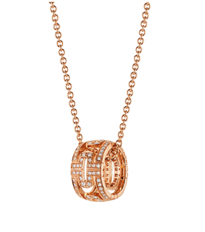 [LORA]PARENTESI NECKLACE PINK GOLD DIAMOND