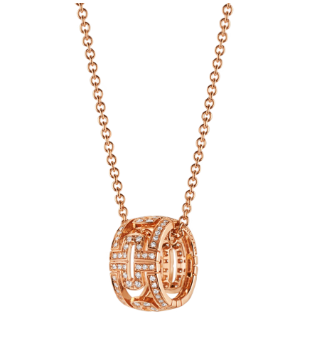 [LORA]PARENTESI NECKLACE PINK GOLD DIAMOND
