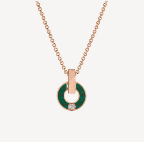 [LORA]GARI NECKLACE PINK GOLD MALACHITE