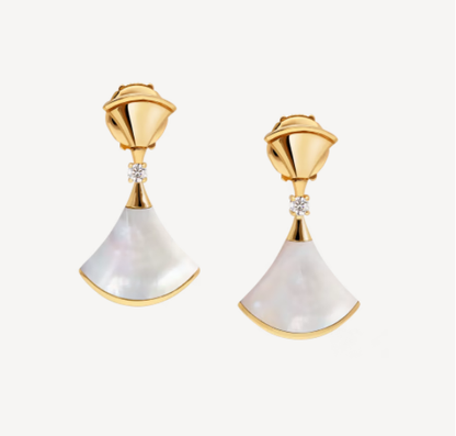 [LORA]DREAM MOP 1 DIAMOND EARRINGS
