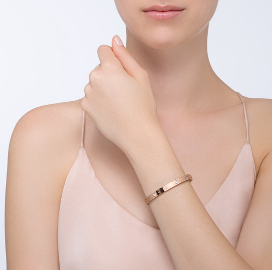 [LORA]LOVE BRACELET 6.1MM 4 DIAMONDS