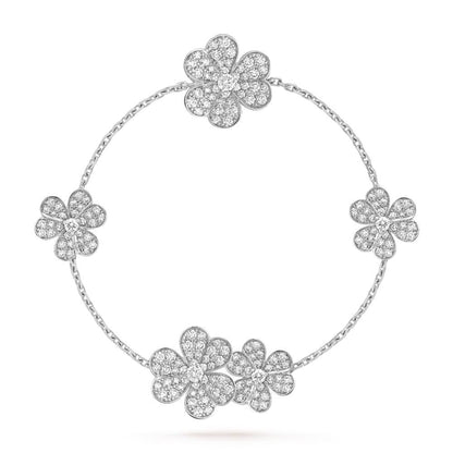 [Lora]FRIVOLE SILVER 5 FLOWERS BRACELET
