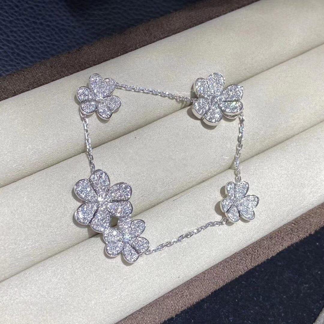 [Lora]FRIVOLE SILVER 5 FLOWERS BRACELET