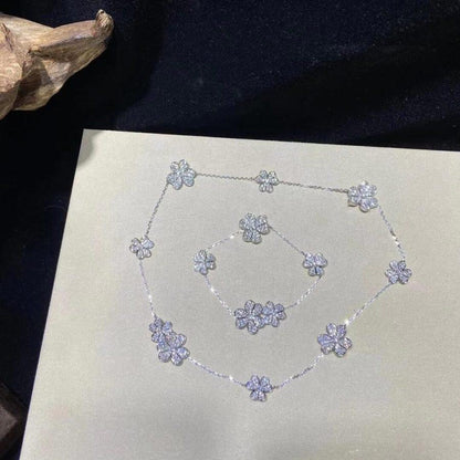[Lora]FRIVOLE SILVER 5 FLOWERS BRACELET