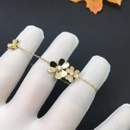[Lora]FRIVOLE GOLD 5 FLOWERS BRACELET