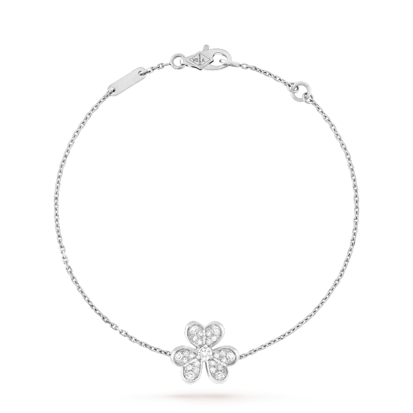 [Lora]FRIVOLE SILVER FLOWER DIAMOND BRACELET