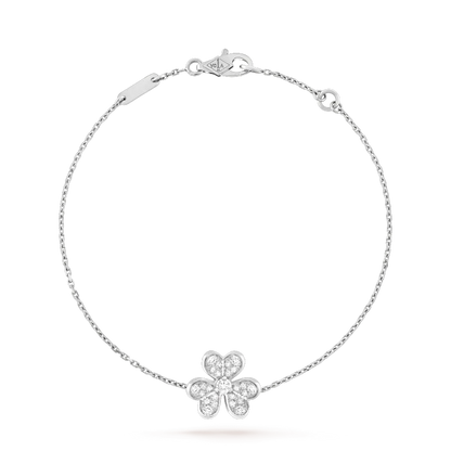 [Lora]FRIVOLE SILVER FLOWER DIAMOND BRACELET