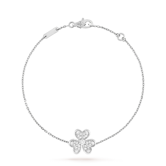[Lora]FRIVOLE SILVER FLOWER DIAMOND BRACELET