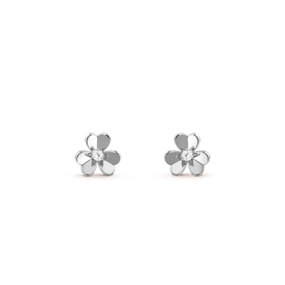 [LORA]FRIVOLE MINI SILVER FLOWER EARRINGS