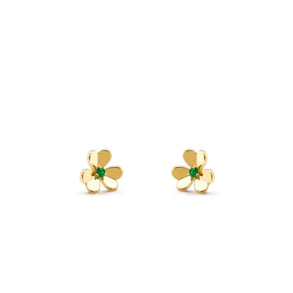 [Lora]FRIVOLE  FLOWER MALACHITE EARRINGS