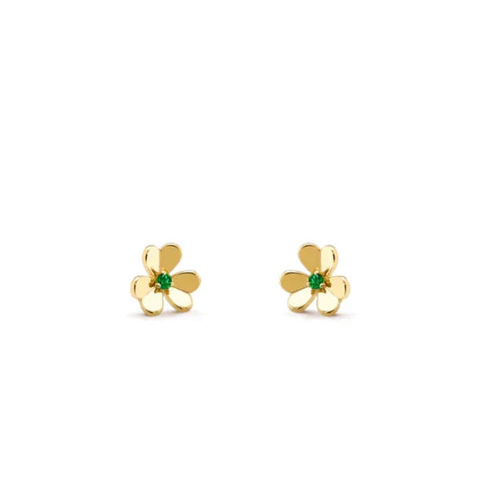 [Lora]FRIVOLE  FLOWER MALACHITE EARRINGS