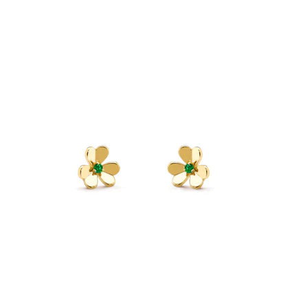 [LORA]FRIVOLE  FLOWER MALACHITE EARRINGS