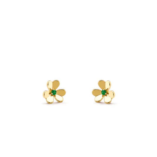 [LORA]FRIVOLE  FLOWER MALACHITE EARRINGS