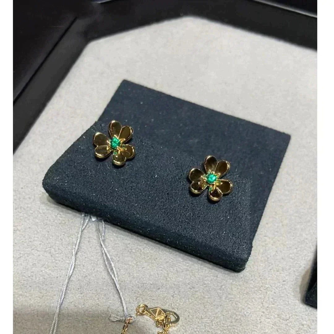 [Lora]FRIVOLE  FLOWER MALACHITE EARRINGS