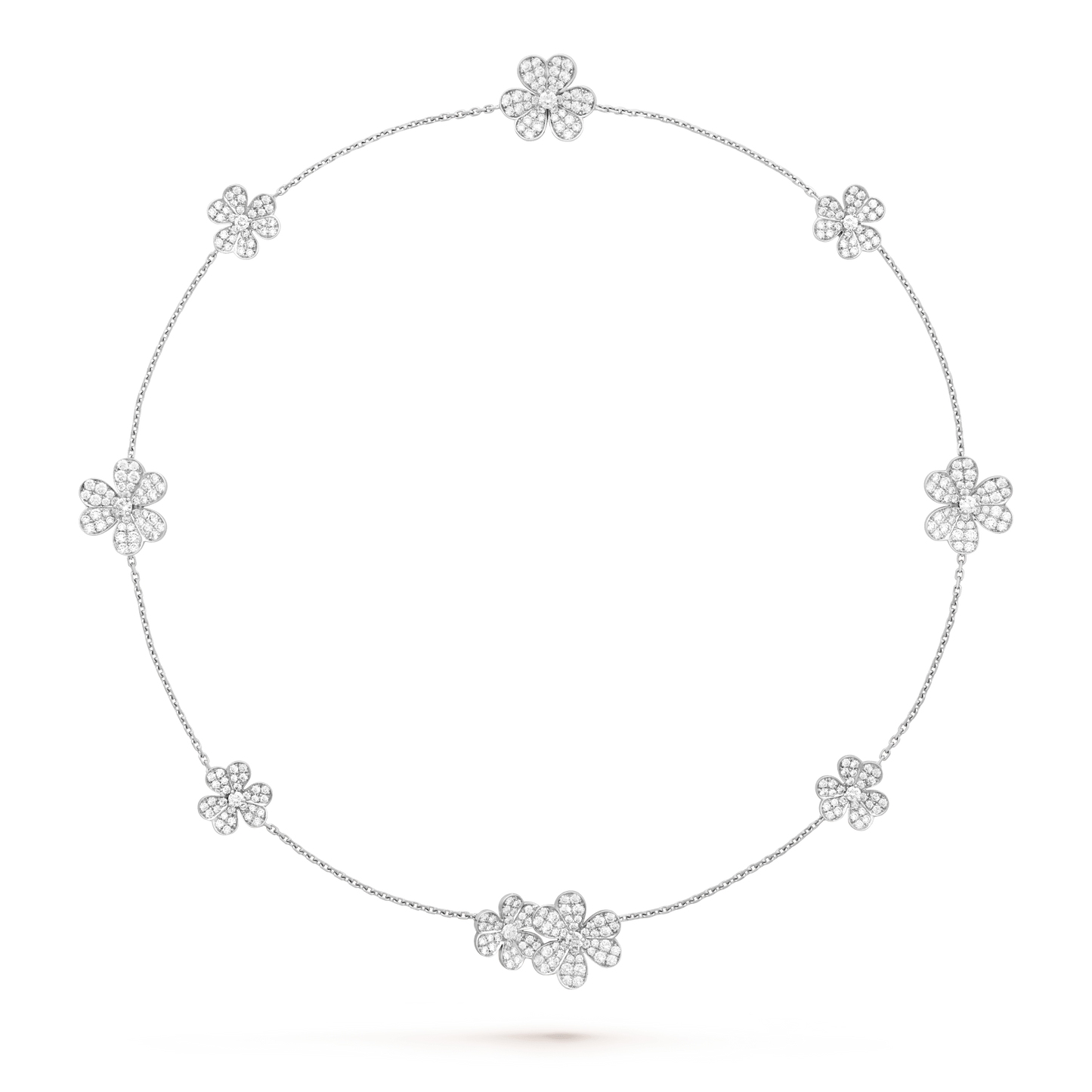 [LORA]FRIVOLE SILVER 9 FLOWERS NECKLACE