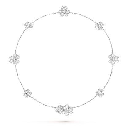 [LORA]FRIVOLE SILVER 9 FLOWERS NECKLACE