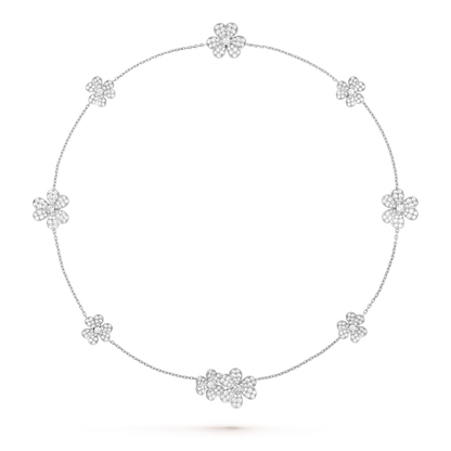 [Lora]FRIVOLE SILVER 9 FLOWERS NECKLACE