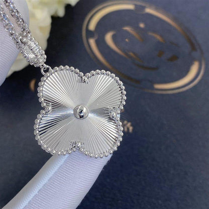 [Lora]CLOVER 25MM SILVER BIG CLOVER NECKLACE
