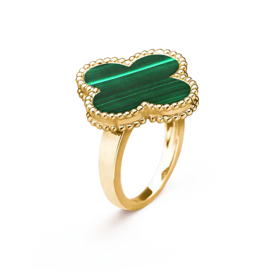 [LORA]CLOVER MALACHITE RING