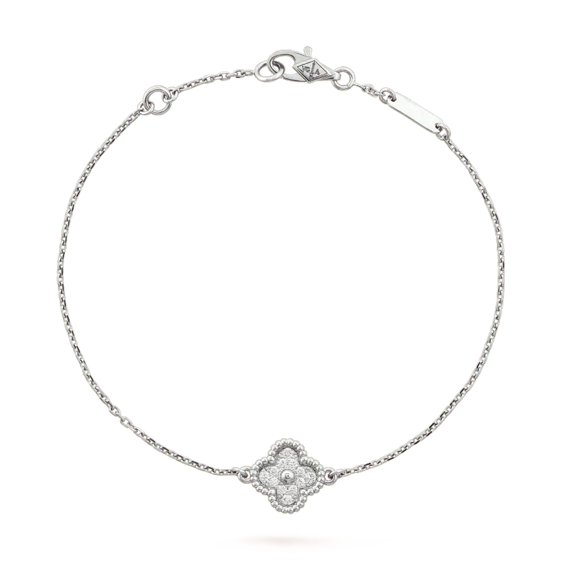 [Lora]CLOVER  SINGLE FLOWER BRACELET SILVER