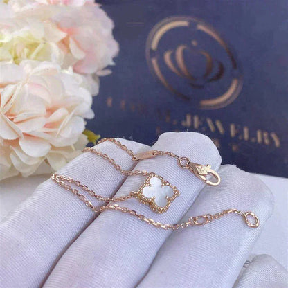 [LORA]CLOVER WHITE MOP SINGLE FLOWER BRACELET