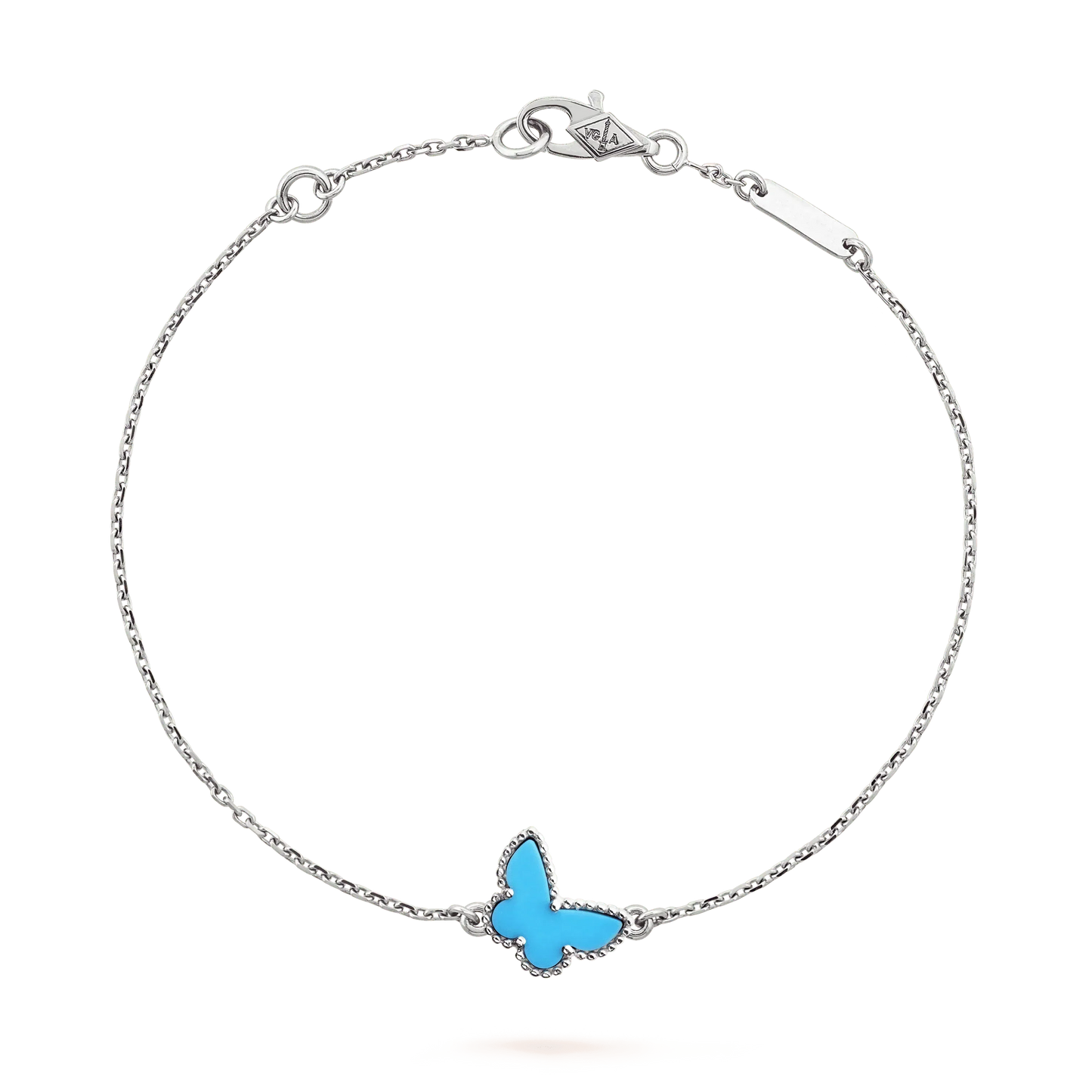 [LORA]BUTTERFLY TURQUOISE BUTTERFLY BRACELET SILVER