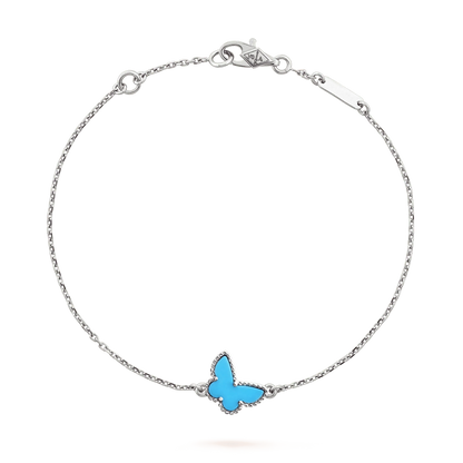 [LORA]BUTTERFLY TURQUOISE BUTTERFLY BRACELET SILVER