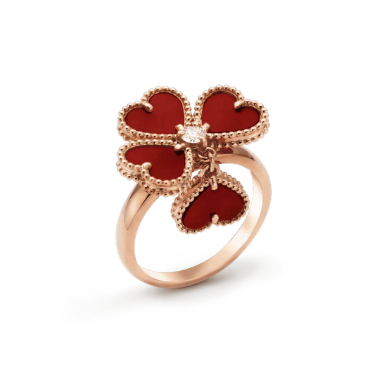 [Lora]SWEET CLOVER CARNELIAN RING
