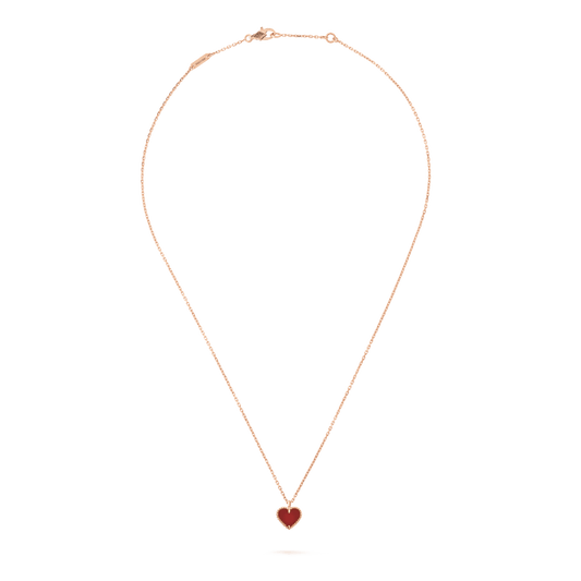 [LORA]SWEET CLOVER CARNELIAN HEART NECKLACE