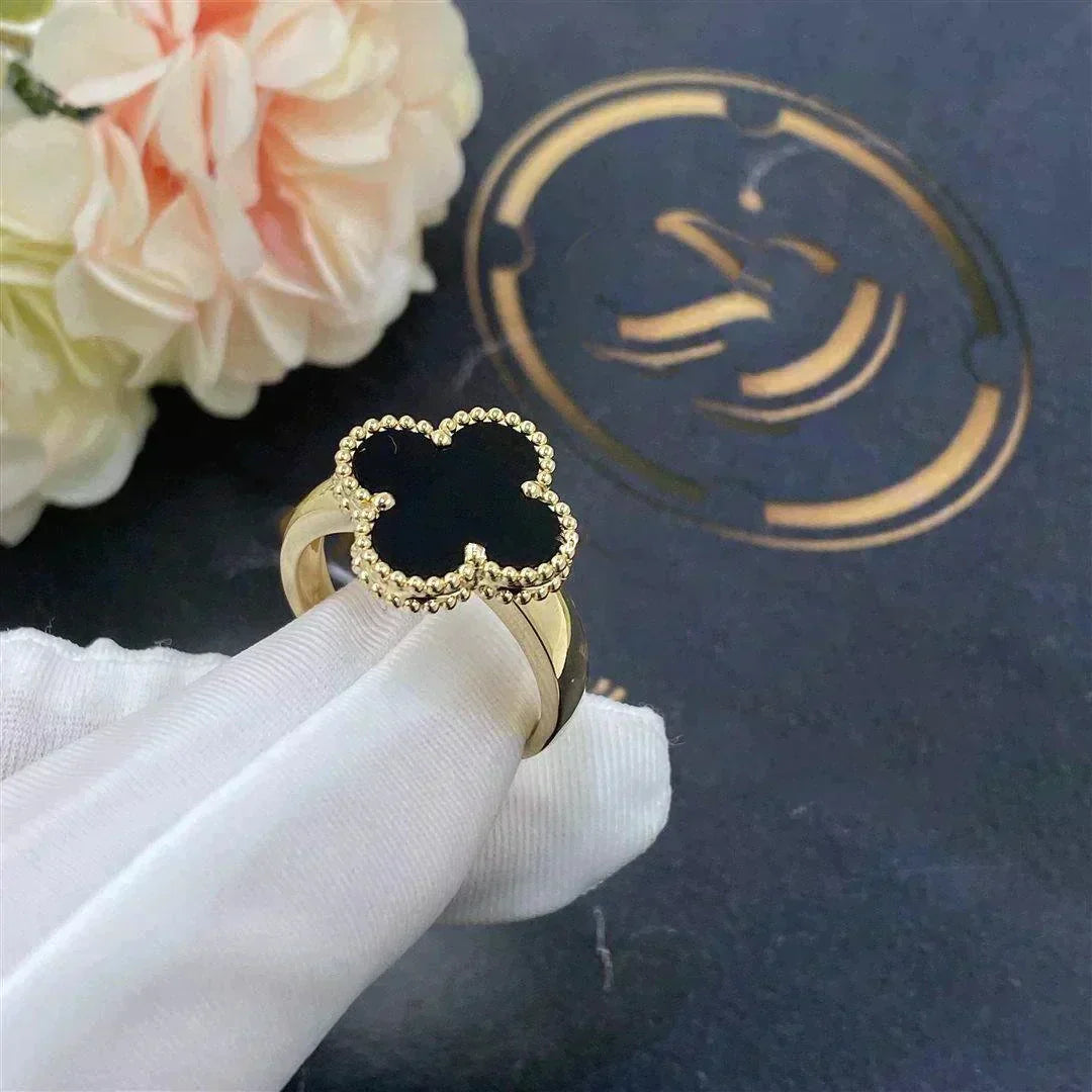 [LORA]CLOVER ONYX RING