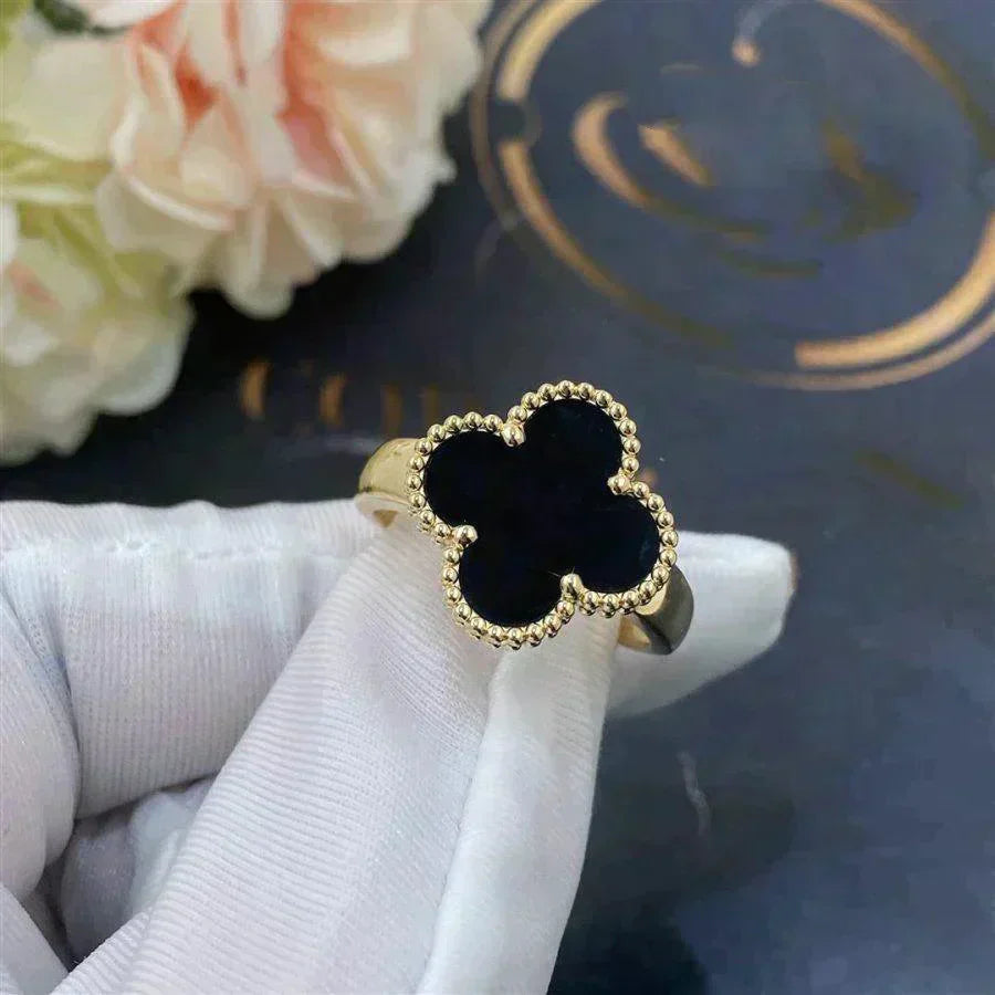 [LORA]CLOVER ONYX RING