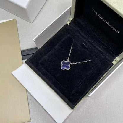 [LORA]CLOVER 15MM PIETERSITE NECKLACE SILVER