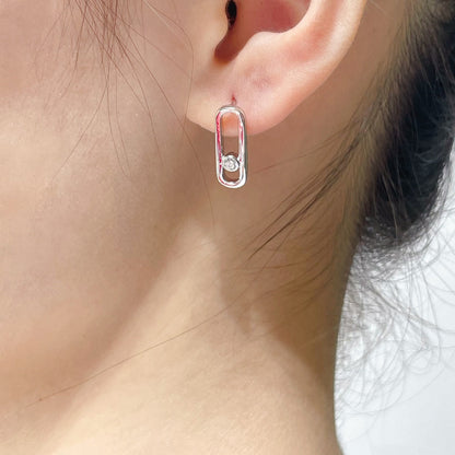 [LORA] MOVE UNO SMALL 1 DIAMOND EARRINGS