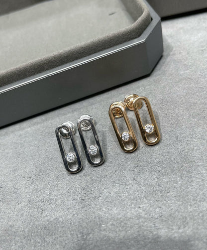 [LORA] MOVE UNO SMALL 1 DIAMOND EARRINGS
