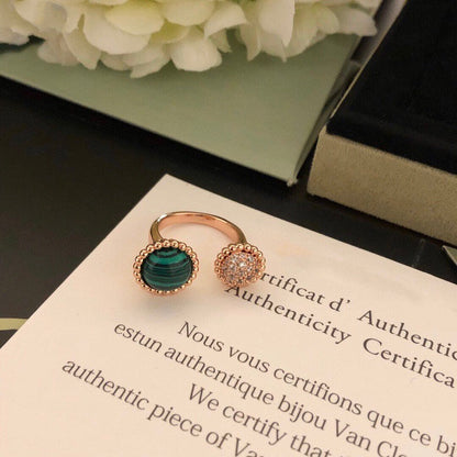 [LORA]PERLEE COULEURS DIAMOND ROSE GOLD BETWEEN THE FINGER RING