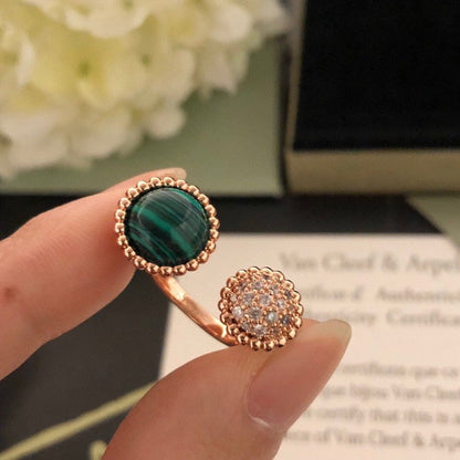 [LORA]PERLEE COULEURS DIAMOND ROSE GOLD BETWEEN THE FINGER RING