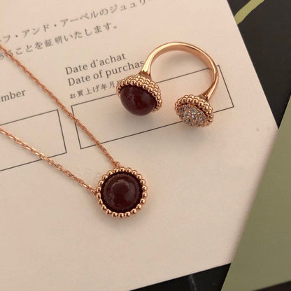 [Lora]PERLEE COULEURS DIAMOND ROSE GOLD BETWEEN THE FINGER RING