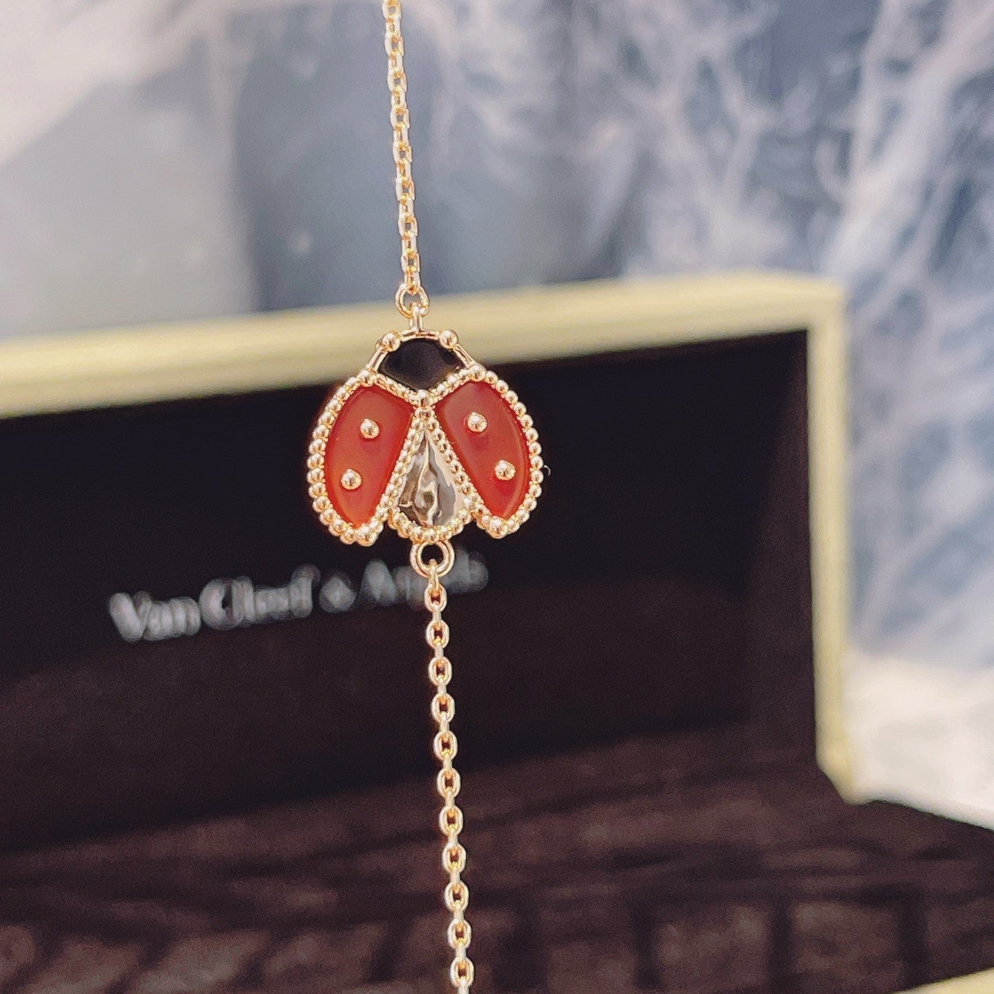[Lora]LUCKY SPRING 1 MOTIF PINK GOLD BRACELET