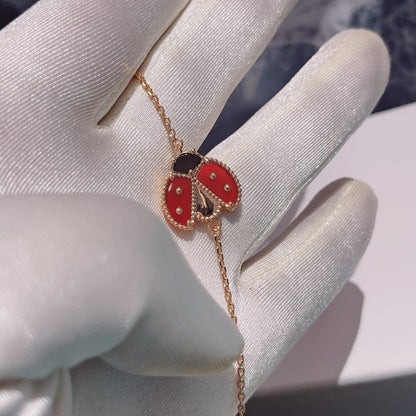 [Lora]LUCKY SPRING 1 MOTIF PINK GOLD BRACELET