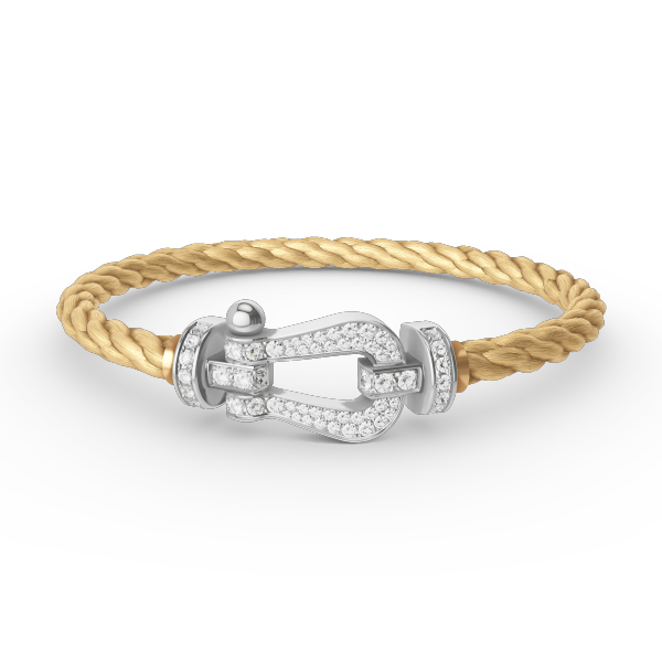 [LORA]FORCE LARGE HORSESHOE FULL DIAMOND BRACELET SILVER