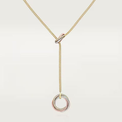 [LORA] TRINITY DIAMONDS NECKLACE