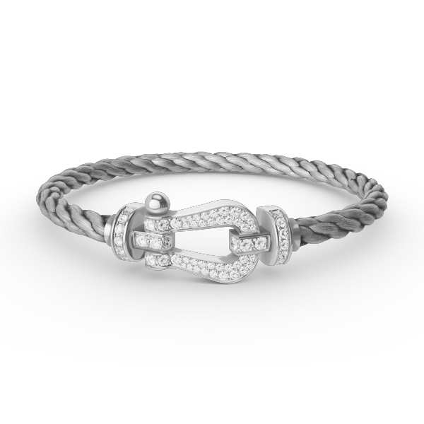 [LORA]FORCE LARGE HORSESHOE FULL DIAMOND BRACELET SILVER