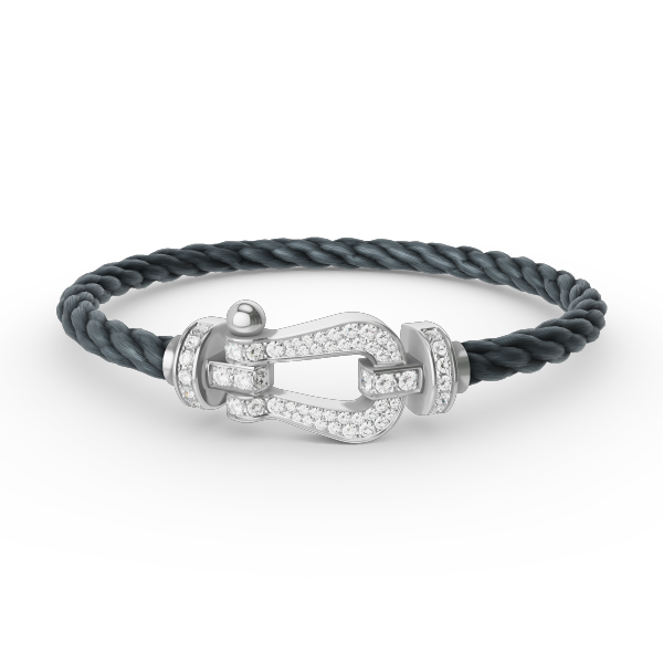 [LORA]FORCE LARGE HORSESHOE FULL DIAMOND BRACELET SILVER